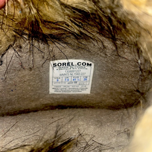 Sorel heavy Snow rain fur boots Joan of Arc style which is sold out 1540-227 - Picture 7 of 7